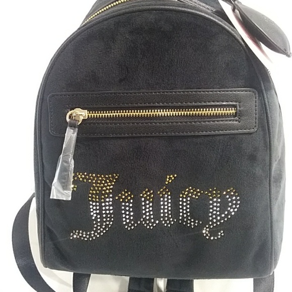 Juicy Couture Black and Gold Studded Backpack With Heart Keychain *NWT* main image 8
